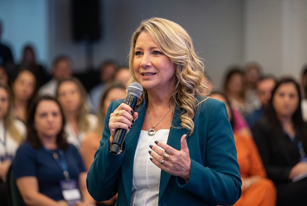 Carla Matos em palestra