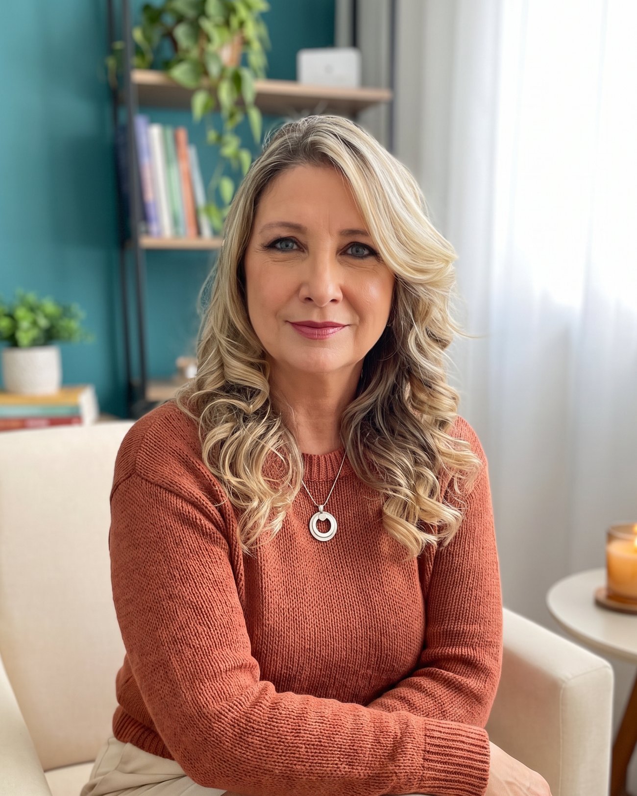 Carla Matos na poltrona de atendimento